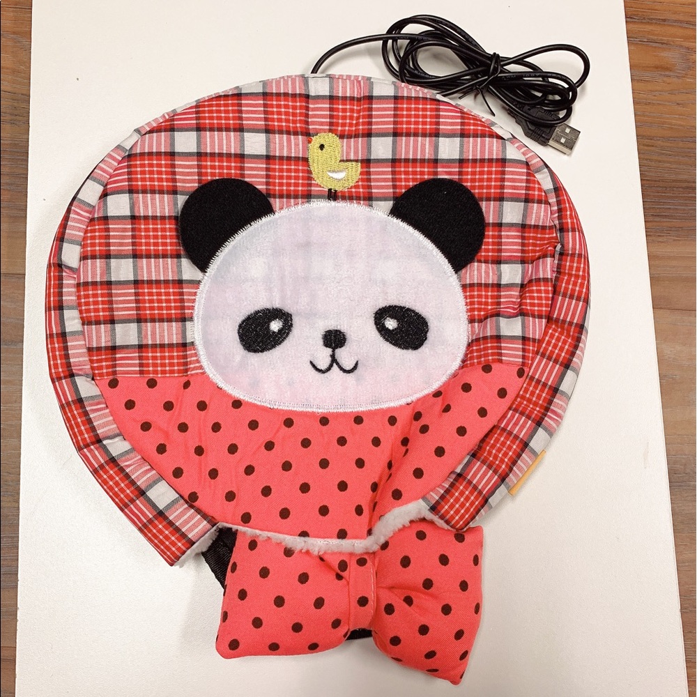 NEW super cute pink panda USB mouse pad warmer